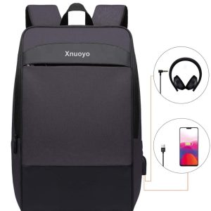 Xnuoyo 17.3 Pulgadas Mochila Hombre, Impermeable Mochila con Puerto de USB，Mochila de Gran Capacidad para Hombre Mujer Oficina Trabajo Diario Negocio