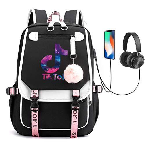 Mochila Escolar TIK TOK con Conector USB