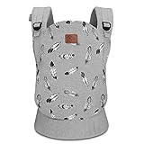 Kinderkraft Mochila Portabebé MILO, Canguro, Ergonómico, Transpirable, Gris