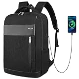 XQXA Mochila de Viaje para Ordenador portátil con Puerto de Carga USB y Puerto...