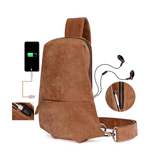 Bandolera con USB de Cuero Genuino