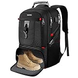 Mochila para Portátil de 18,4 Pulgadas con Compartimento para Zapatos y Puerto...