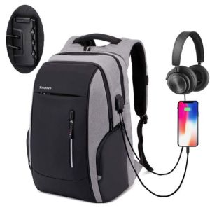 Mochila Antirrobo con Carga USB para Portátil