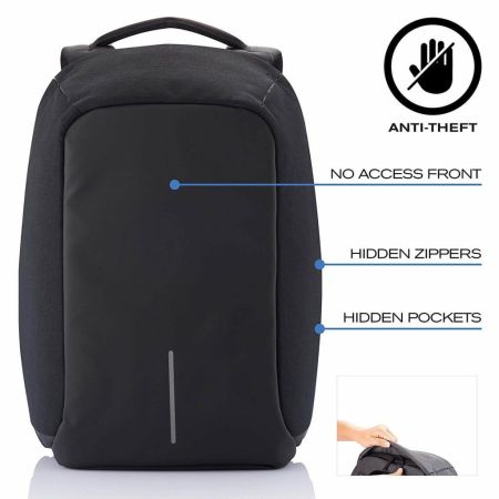 Mochila Antirrobo con USB para Portátil XD DESIGN BOBBY 1 - Negro