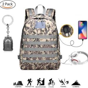 Mochila Militar de Camuflaje con Puerto de Carga USB TOMOO