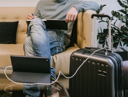 SULEMA Maleta de Cabina con Carga USB