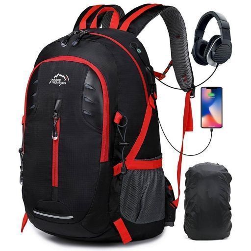 Mochila de Senderismo con Carga USB Impermeable 1