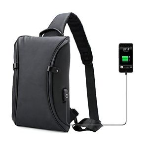 TUGUAN Bolsa bandolera con Puerto de carga USB resistente al agua Multiuso