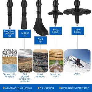 Bastones de Senderismo NACATIN de Aluminio Plegables 1