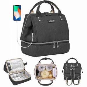 Mini Mochila Bolso de Almuerzo y de Pañales Aislada con USB