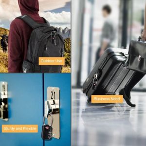 Candados de Combinación TSA Diyife ▷ de Anillla Larga y Cable Flexible 7