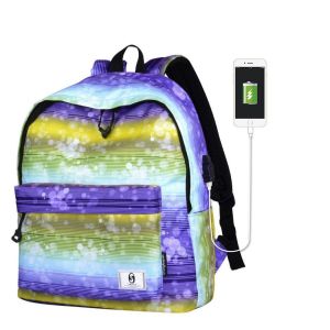Mochila Escolar Juvenil BEARBELLY ≫ con 【USB ⚡】