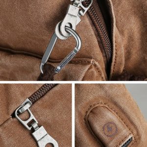 carga usb y cremalleras de una mochila