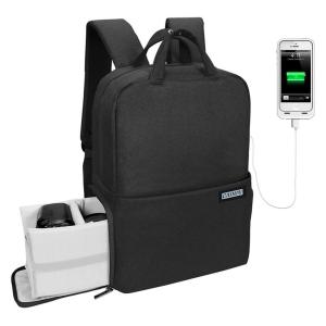 Mochila Cámara Réflex con USB y Diseño Antirrobo CADEN (4)