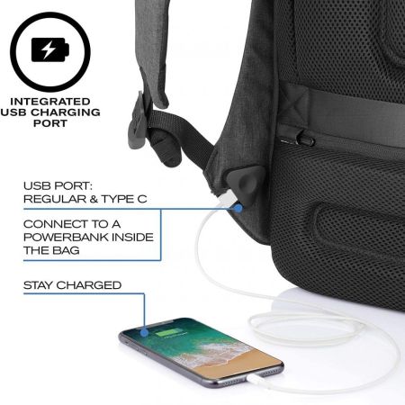 Mochila Antirrobo con Cargador Solar y USB XD Design Bobby Tech (2)