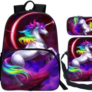 mochila de unicornio escolar para niños