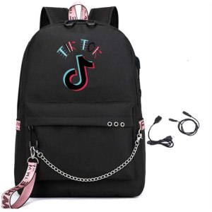 Mochila Escolar TIK TOK con Conector USB KEBEIXUAN (3)