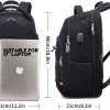 mochila antirrobo impermeable anticorte carga usb negro