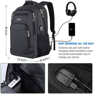 Mochilas Escolares Hombre Mochila para Portátil Antirrobo con USB