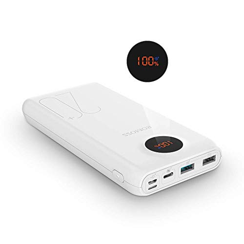 Romoss Powerbank 20000mah Tipo-C PD QC3.0, Bateria Externa para Movil con Pantalla LED, 18W Fit Charge⊕, 3 Salidas y 3...