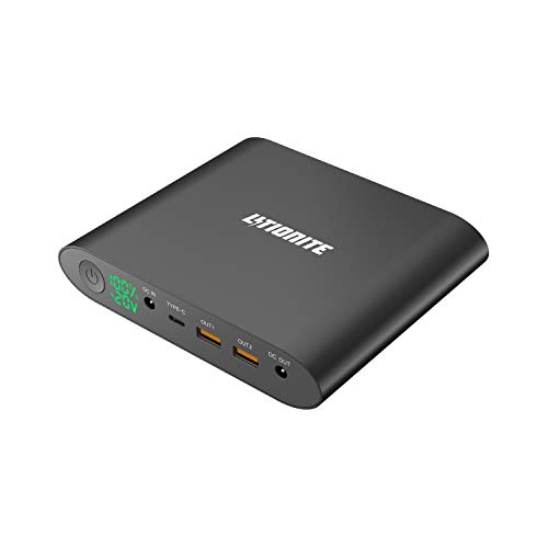 Litionite Tanker Mini 25000mAh Power Bank Batería Externa en Aluminio con LED Display - 2X USB (Quick Charge 3.0) - 1x...