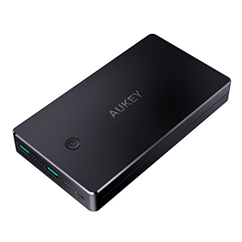 AUKEY Bateria Externa 20000mAh Power Bank con 2 Entrada, 2 Salidas USB 3,4A para iPhone X/ 8/7/ 6s, Samsung S8+/ S8,...
