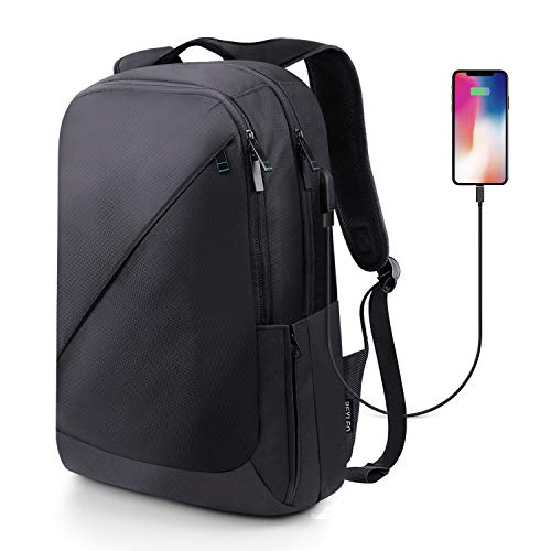 Mochila de Portátil, REYLEO Mochila Hombre con Puerto de USB para Ordenador hasta 15,6 Pulgadas， Mochila Escolares...