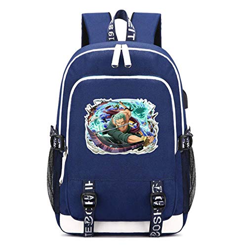Bgdo.cccc Mochila Escolar diseño 3D Animal Ideal para Senderismo o la Vida Diaria Anime One Piece Cartoon Bookbag...