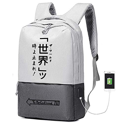 Bgdo.cccc Mochila Escolar diseño 3D Animal Ideal para Senderismo o la Vida Diaria JoJo's Bizarre Adventure USB Charging...