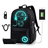 Mochila HORSKY Escolar Noctilucente con Puerto de Carga USB ⚡