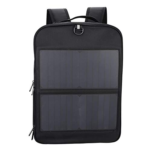 Dioche Mochila Solar, 14W Portátil Tableta Mochila Antirrobo Puerto de Carga USB Solar Bolsa de Negocios Bolsa de Viaje Multifuncional Hombres Mujeres