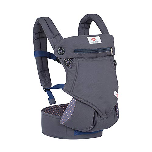 NEWSTYLE Mochila Portabebés Ergonómico,Marsupios Transpirable y Ligero Portabebés Multifuncional Reposacabezas Ajustable para Recién Nacidos y Niños Pequeños de 0 a 3 años (3,5 a 20 kg)