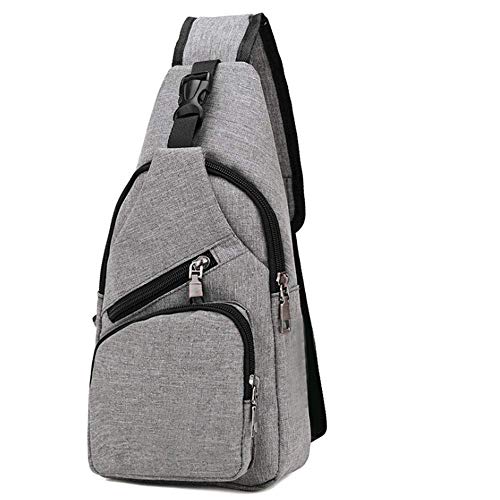 flintronic Sling Bag, Bolsa de Pecho con Puerto de Carga USB, Puerto Crossbody para Hombres Mujeres Senderismo Ligero Ciclismo Mochila de Viaje para Acampar (Incluye 1 Cable USB)