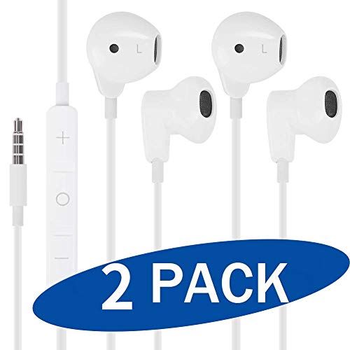 MASOMRUN Auriculares con Cable Sonido estéreo Auriculares intrauditivos con Auriculares de 3.5 mm Enchufe Micrófono Control de Volumen para Entrenamiento Deportivo Compatible con teléfonos celulares