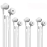 4 Pack Auriculares con Cable con Micrófono y Control de Volumen, Adecuados para...