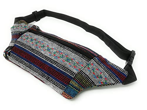 Riñoneras Hippies Rasta Cintura Bum Bag Banana Hippie Estampados Divertidos (Hippie Red XO)