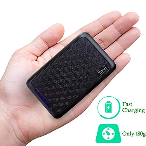 Power Bank 10000mAh Cargador Portátil con Gran Capacidad y Doble Salida USB (5V / 2.4A) para IPhone/Samsung/Tablets, Batería Externa de Carga de Alta Velocidad, Pequeña y Liviana para Trabajas Viajas