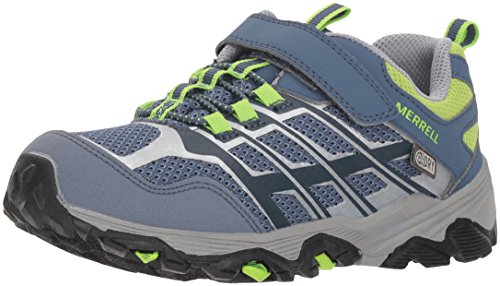 Merrell M-moab Fst Low A/c Waterproof, Zapatillas de Senderismo Unisex Niños, Gris (Grey/Green), 32 EU