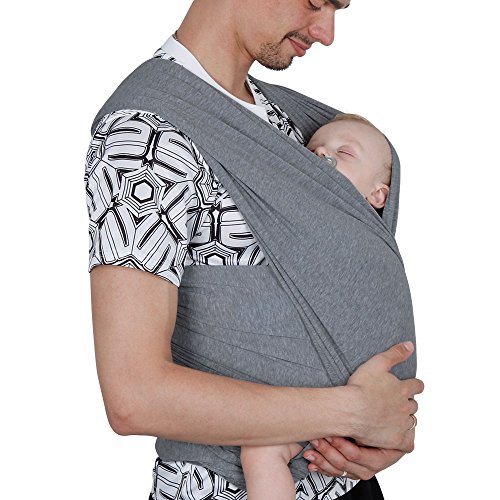 Lictin Fular Portabebés Elástico Gris Portador de Bebé ;Pañuelo de algodón;Unisex;Para padres