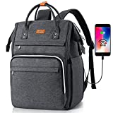 RJEU Mochila Portatil 17 Pulgadas con Bolsillo RFID,Mochila de ocio Mujer con...