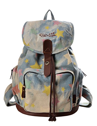 DGY la Mochila Bolsos de Mujer Bolsa de Viaje Mochilas Tipo Casual Mochilas escolares117 Denim pequeña Estrella