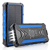 DJROLL Cargador Solar Portátil con 36000mAh, Banco de energía Solar, Solar...