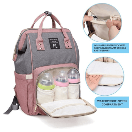 Mochila para Pañales y Biberones con Puerto y Cable USB (2)